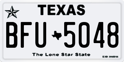 TX license plate BFU5048