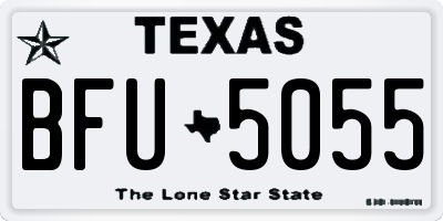 TX license plate BFU5055