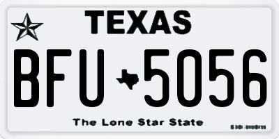TX license plate BFU5056