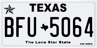 TX license plate BFU5064