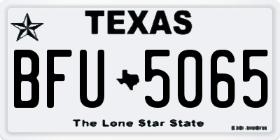 TX license plate BFU5065