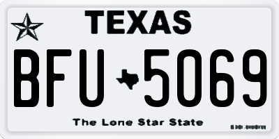TX license plate BFU5069