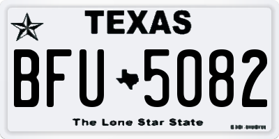 TX license plate BFU5082