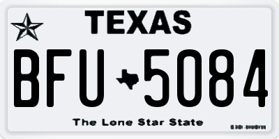 TX license plate BFU5084