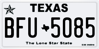 TX license plate BFU5085