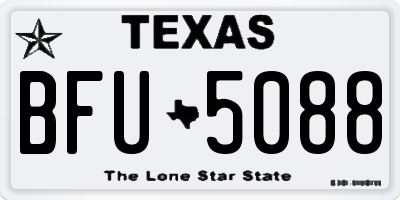TX license plate BFU5088