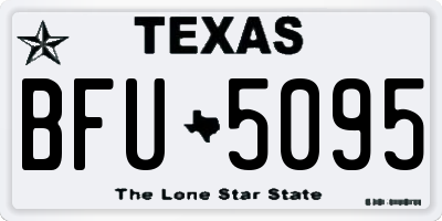TX license plate BFU5095