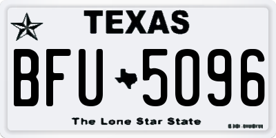 TX license plate BFU5096