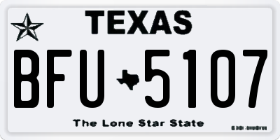 TX license plate BFU5107