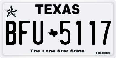 TX license plate BFU5117