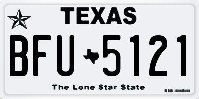 TX license plate BFU5121