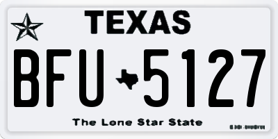 TX license plate BFU5127