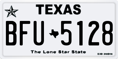 TX license plate BFU5128