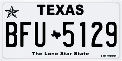 TX license plate BFU5129