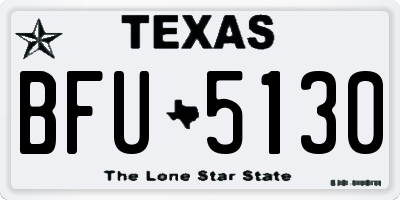 TX license plate BFU5130