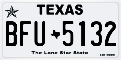 TX license plate BFU5132