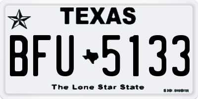 TX license plate BFU5133