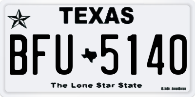TX license plate BFU5140