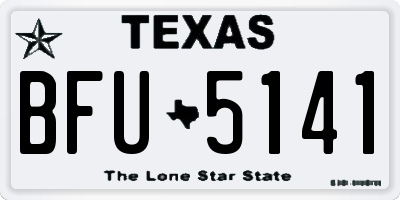 TX license plate BFU5141