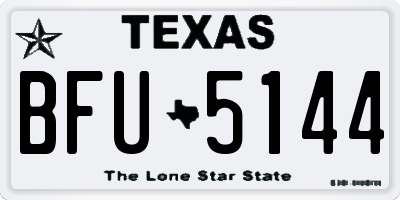 TX license plate BFU5144