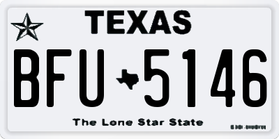 TX license plate BFU5146