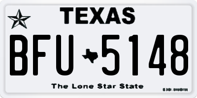 TX license plate BFU5148