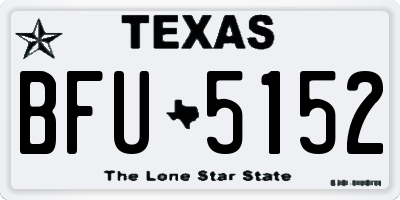 TX license plate BFU5152