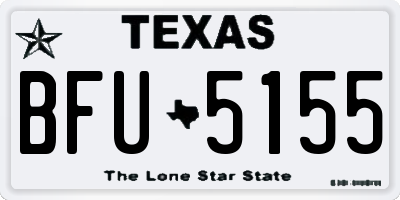 TX license plate BFU5155