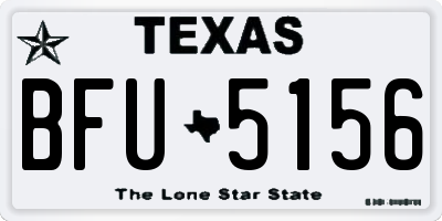 TX license plate BFU5156
