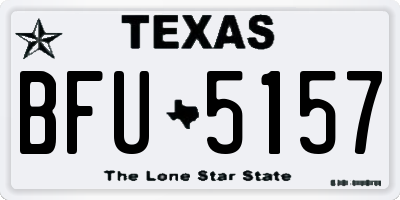 TX license plate BFU5157