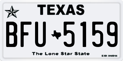 TX license plate BFU5159
