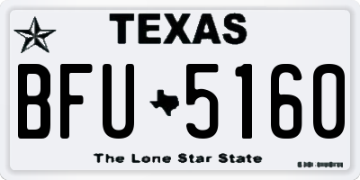 TX license plate BFU5160