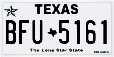 TX license plate BFU5161