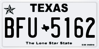 TX license plate BFU5162