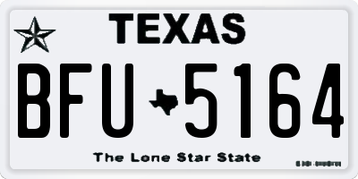 TX license plate BFU5164