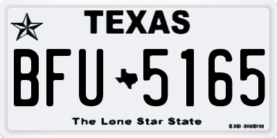 TX license plate BFU5165