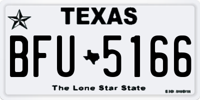 TX license plate BFU5166