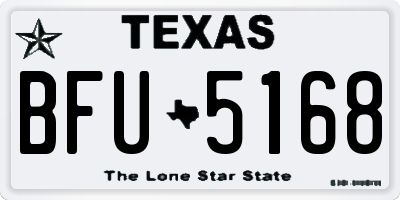 TX license plate BFU5168