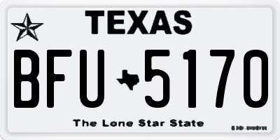 TX license plate BFU5170