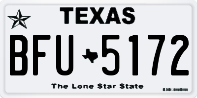 TX license plate BFU5172