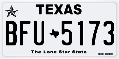 TX license plate BFU5173