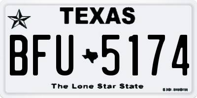 TX license plate BFU5174