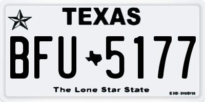 TX license plate BFU5177
