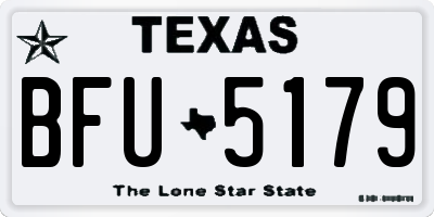 TX license plate BFU5179