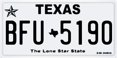 TX license plate BFU5190