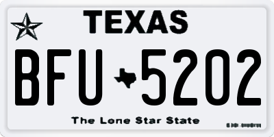 TX license plate BFU5202