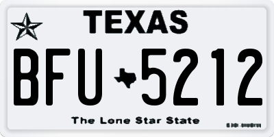 TX license plate BFU5212
