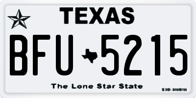 TX license plate BFU5215