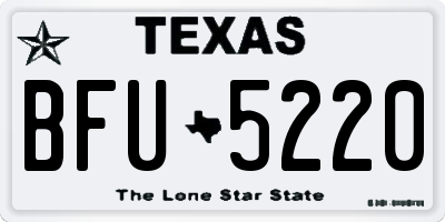 TX license plate BFU5220