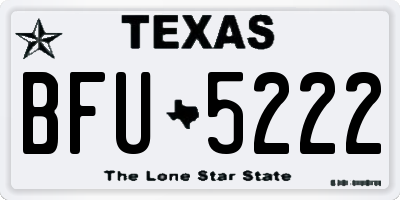 TX license plate BFU5222